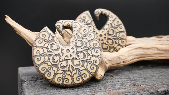 Ohrgewicht aus Moroccan Wood - HH-5