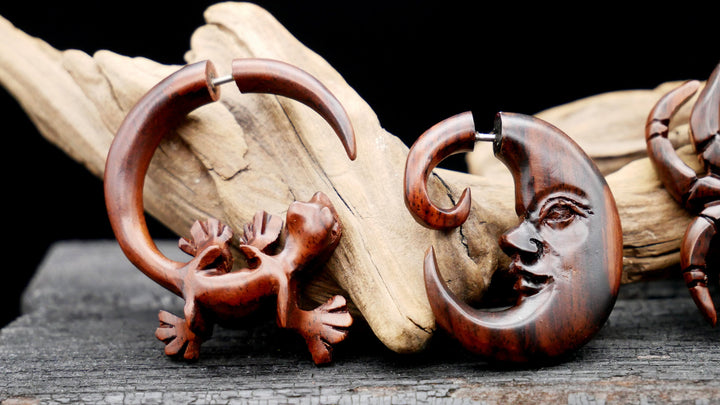 Ohrringe aus Holz Handarbeit - JJ-3