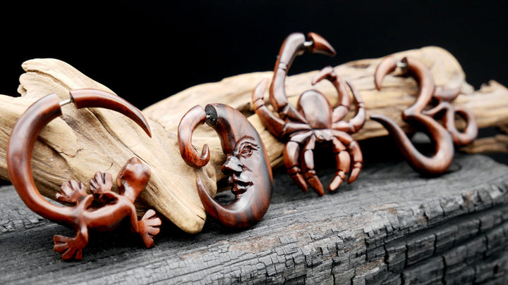 Ohrringe aus Holz Handarbeit - JJ-3
