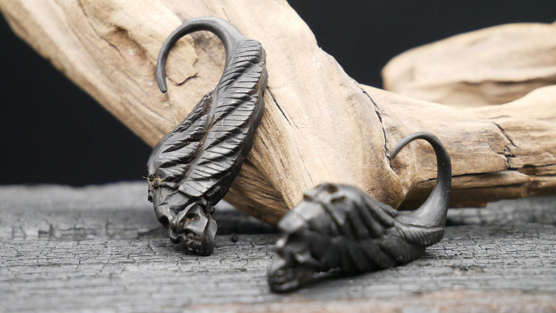 Ohrringe aus Holz filigrane Handarbeit - II-8