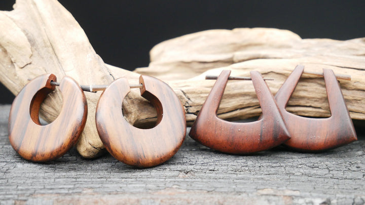 Ohrringe aus Holz Handarbeit - II-8