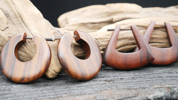 Ohrringe aus Holz Handarbeit - II-8