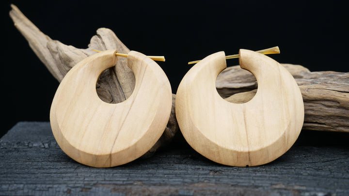 Ohrringe aus Holz Handarbeit - II-8
