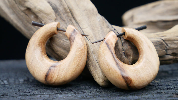 Ohrringe aus Holz Handarbeit - II-8