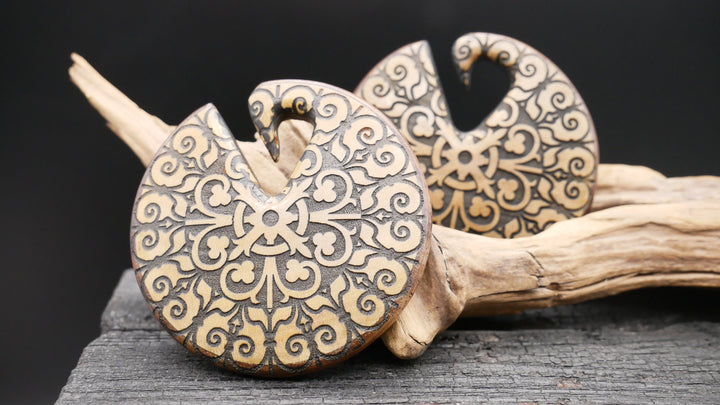 Ohrgewicht aus Moroccan Wood - HH-5