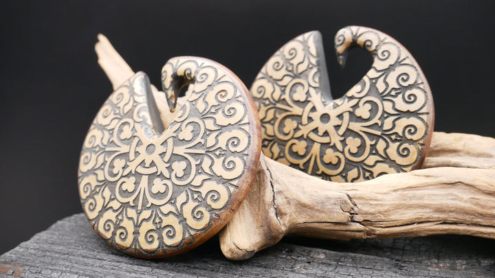 Ohrgewicht aus Moroccan Wood - HH-5