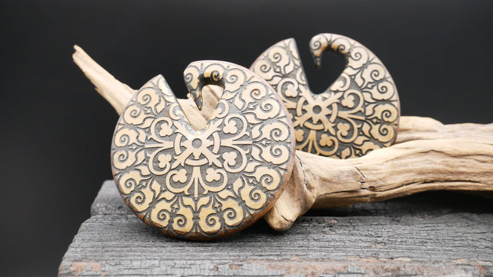 Ohrgewicht aus Moroccan Wood - HH-5