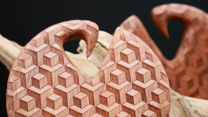 3D Ohrgewicht aus Holz - GG-7
