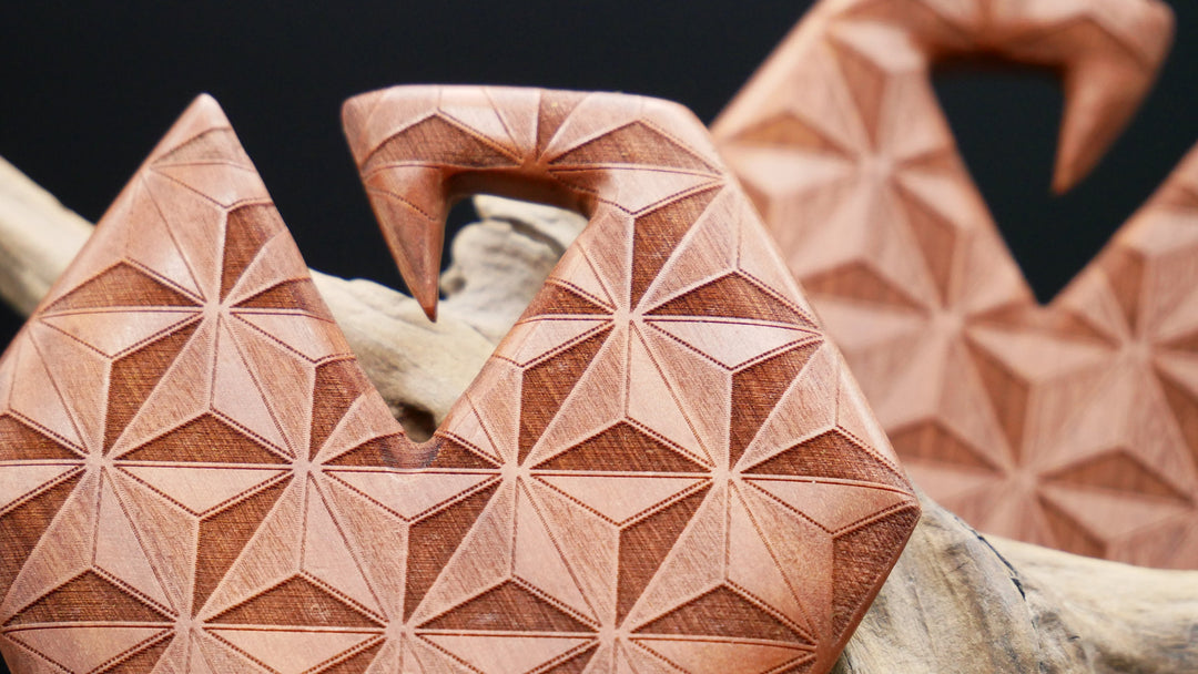 3D Ohrgewicht aus Holz - GG-7