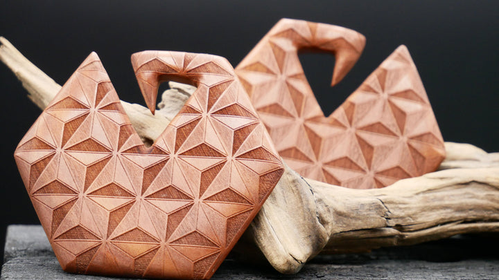 3D Ohrgewicht aus Holz - GG-7