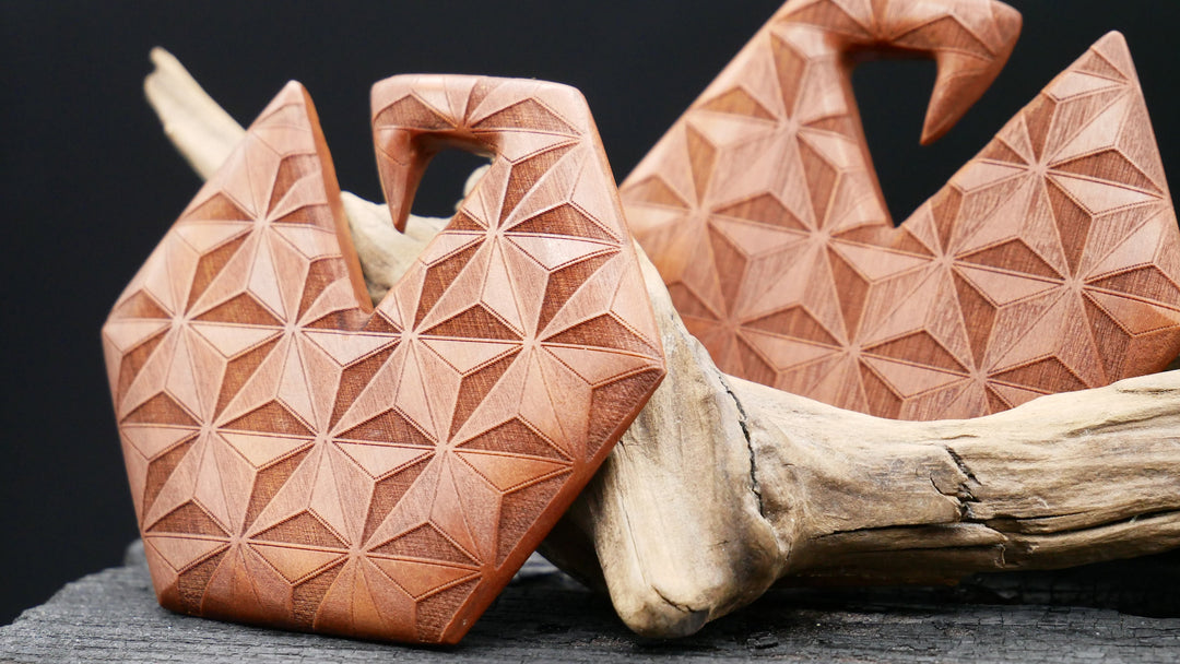 3D Ohrgewicht aus Holz - GG-7
