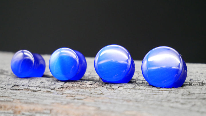 1x Plug Ocean Blue Cats Eye - J1