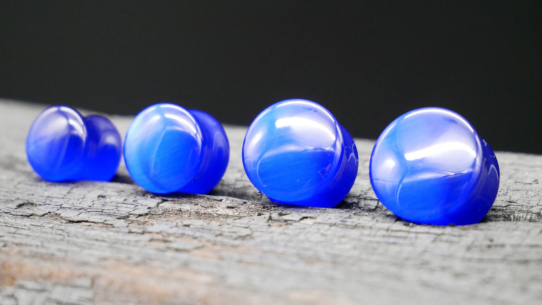 1x Plug Ocean Blue Cats Eye - J1