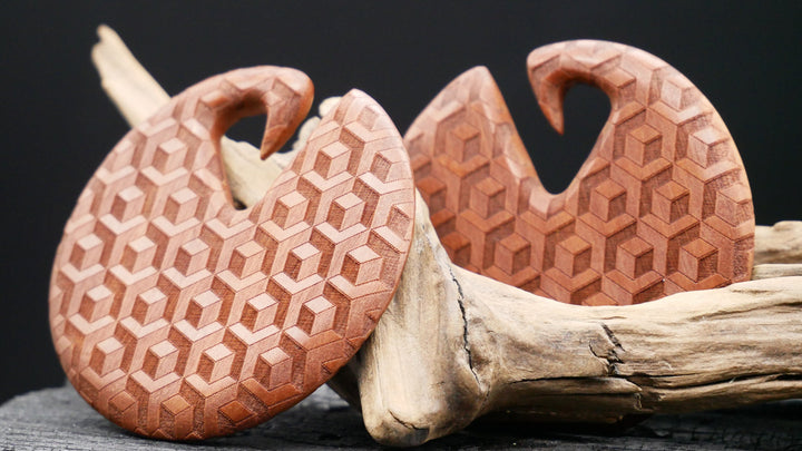 3D Ohrgewicht aus Holz - GG-7