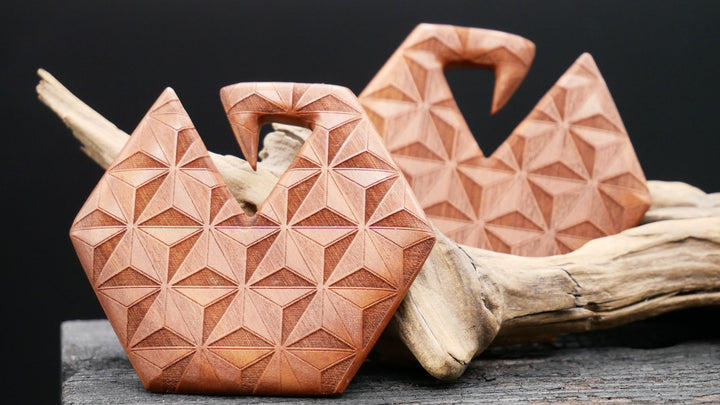 3D Ohrgewicht aus Holz - GG-7