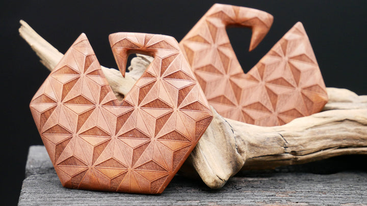 3D Ohrgewicht aus Holz - GG-7