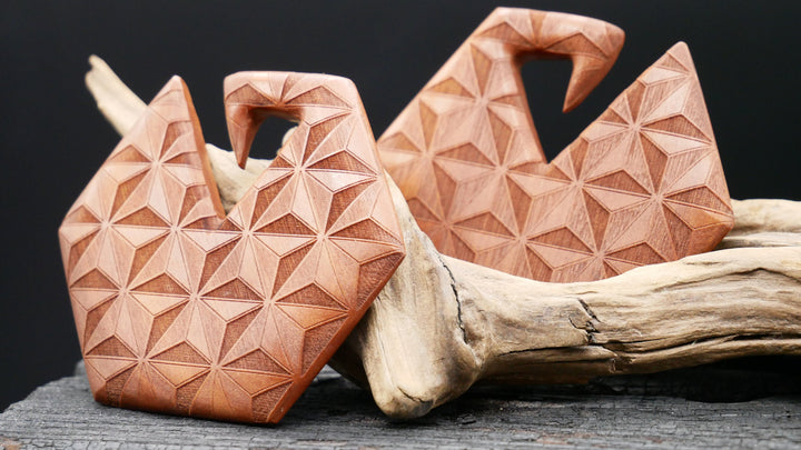 3D Ohrgewicht aus Holz - GG-7