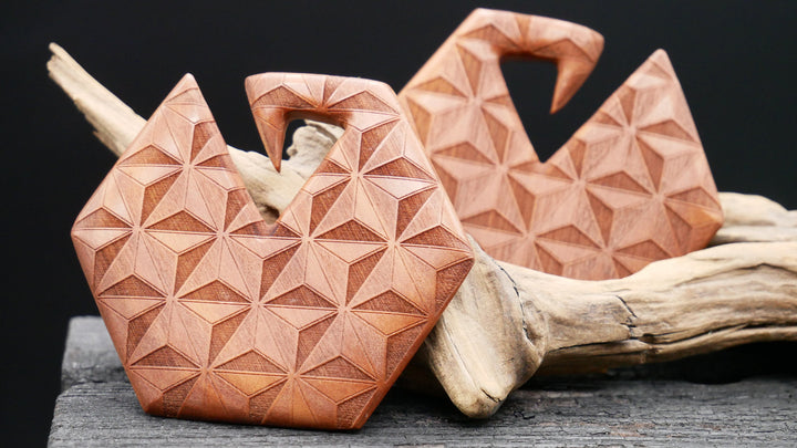 3D Ohrgewicht aus Holz - GG-7