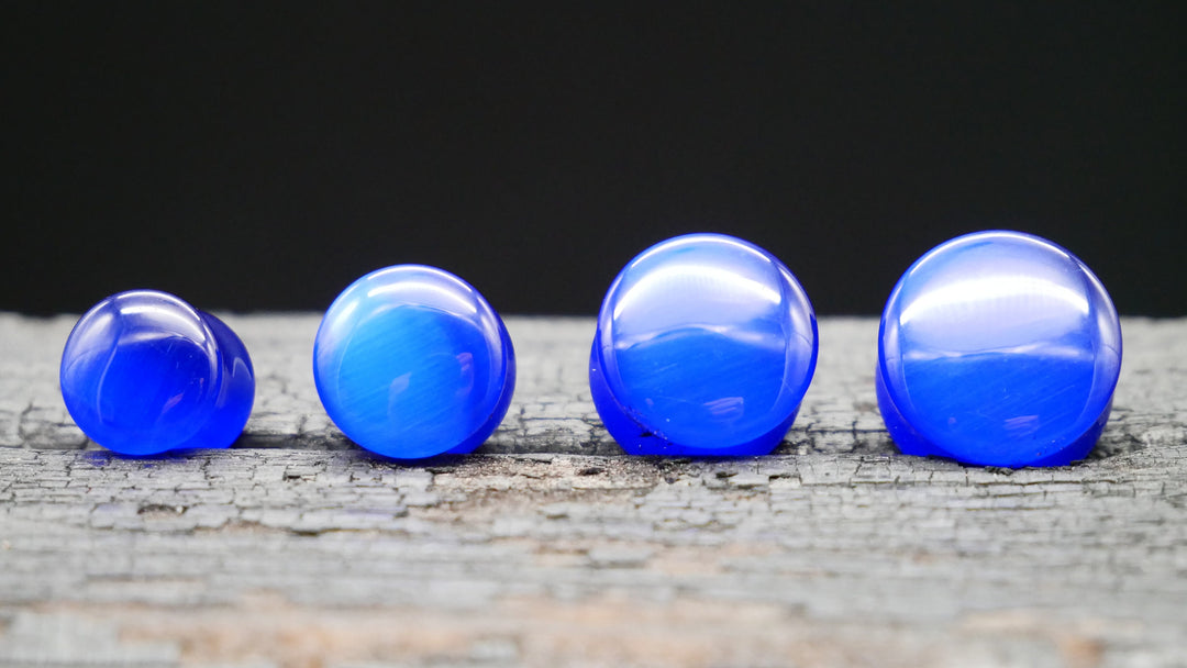 1x Plug Ocean Blue Cats Eye - J1