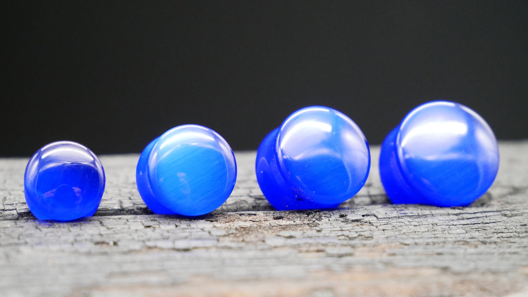 1x Plug Ocean Blue Cats Eye - J1