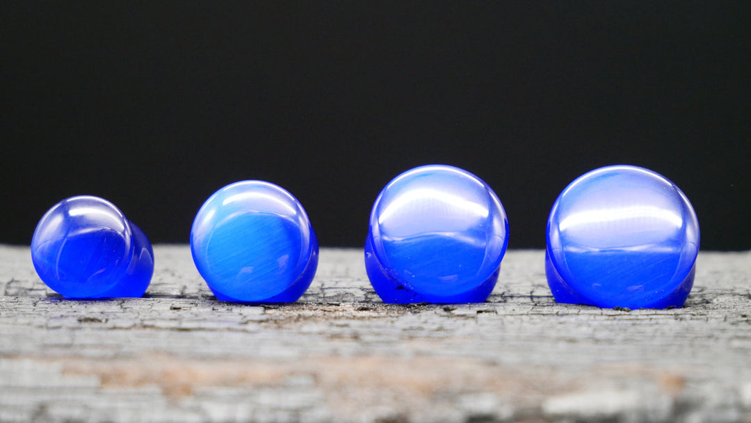 1x Plug Ocean Blue Cats Eye - J1