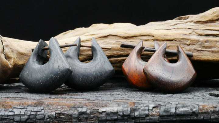 Ohrringe aus Holz Handarbeit - JJ-3