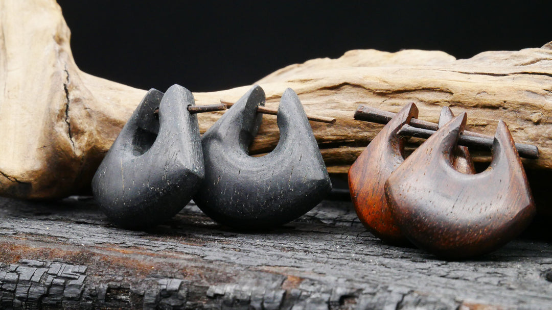 Ohrringe aus Holz Handarbeit - JJ-3