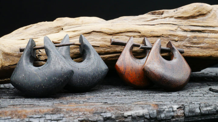 Ohrringe aus Holz Handarbeit - JJ-3