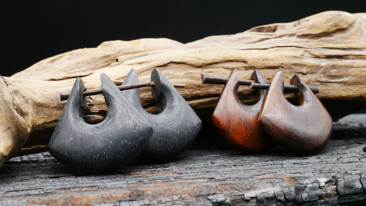 Ohrringe aus Holz Handarbeit - JJ-3
