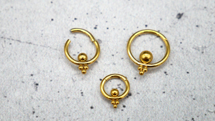 Piercing Ring Septum Chirurgenstahl 1,2mm 16g - 1A/09