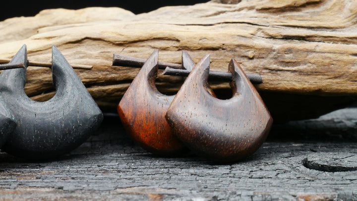 Ohrringe aus Holz Handarbeit - JJ-3