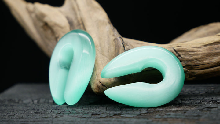 Ohrgewicht Turquoise Cat Eye - H4