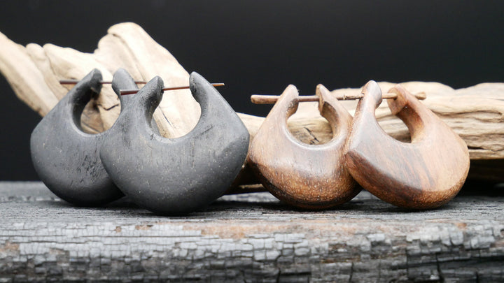 Ohrringe aus Holz Handarbeit - II-8