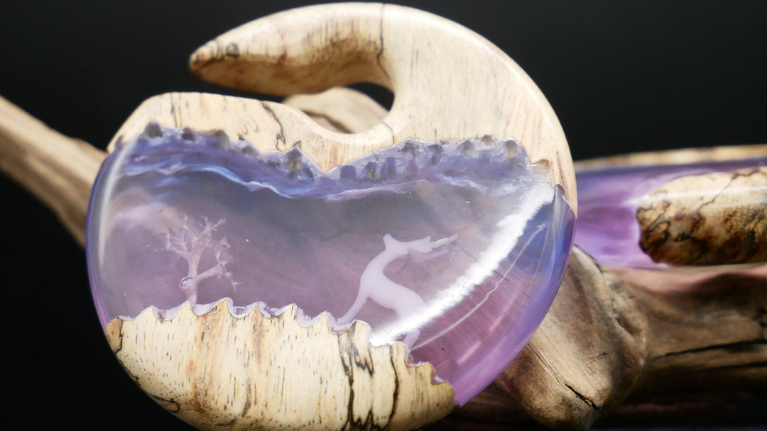 Epoxy Ohrgewicht und Tamarind Wood - GG-7