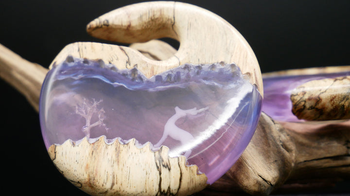 Epoxy Ohrgewicht und Tamarind Wood - GG-7