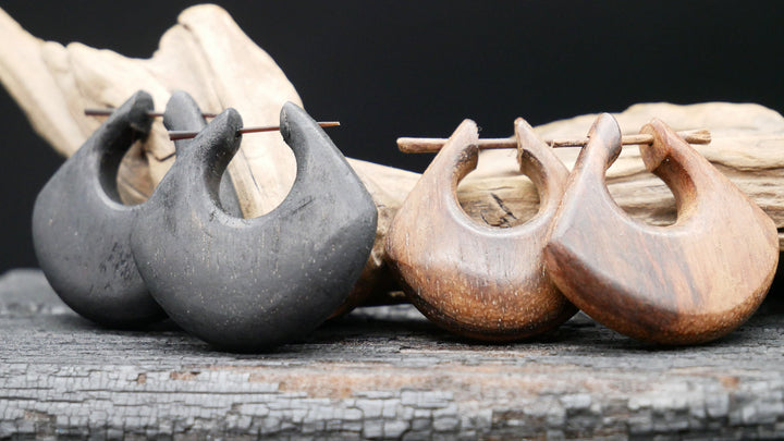 Ohrringe aus Holz Handarbeit - II-8