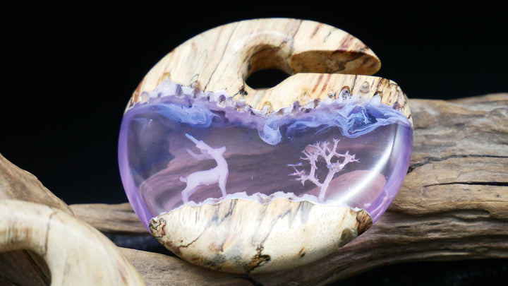 Epoxy Ohrgewicht und Tamarind Wood - GG-7