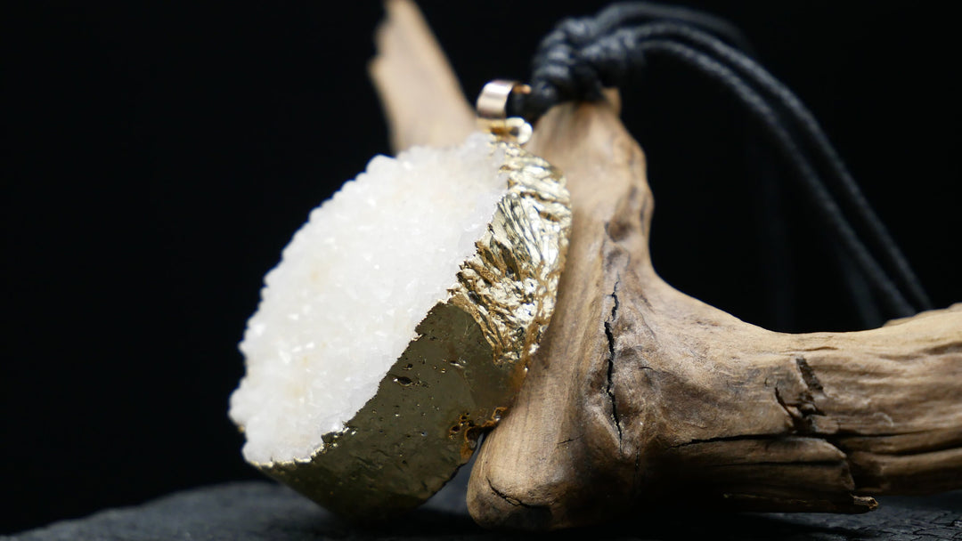 Amulett aus Druzy Quartz Freeform - CC-5