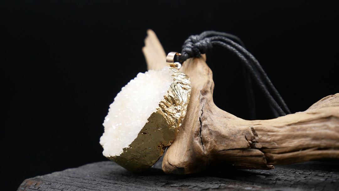 Amulett aus Druzy Quartz Freeform - CC-5