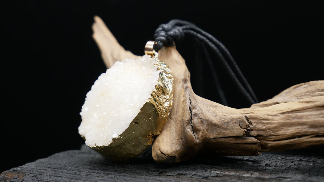 Amulett aus Druzy Quartz Freeform - CC-5