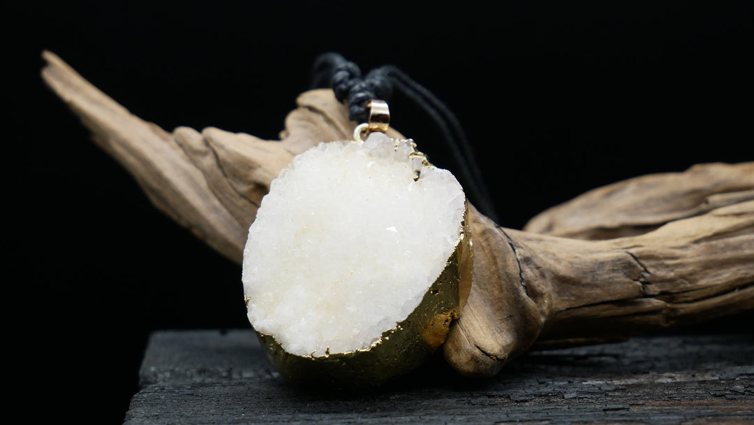 Amulett aus Druzy Quartz Freeform - CC-5