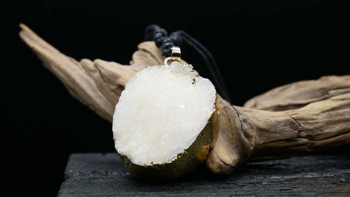 Amulett aus Druzy Quartz Freeform - CC-5