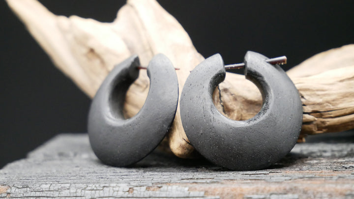 Ohrringe aus Holz Handarbeit - II-8
