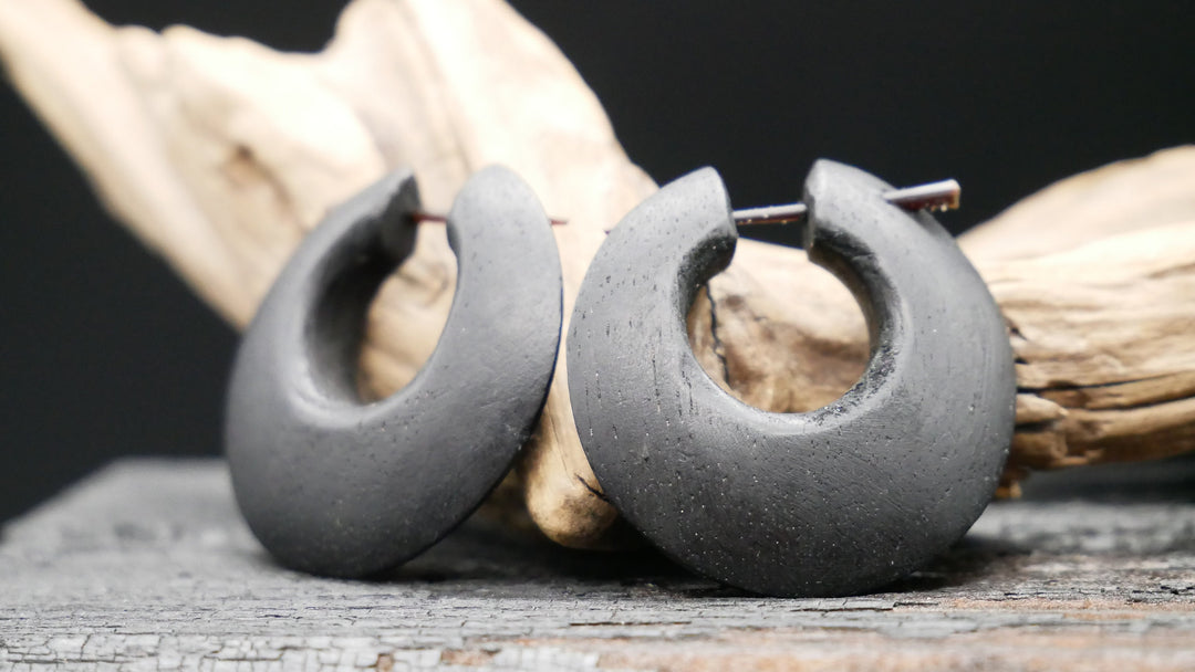 Ohrringe aus Holz Handarbeit - II-8