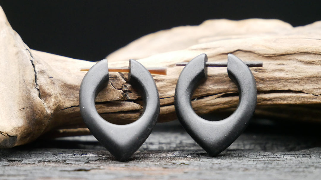 Ohrringe aus Holz Handarbeit - II-8