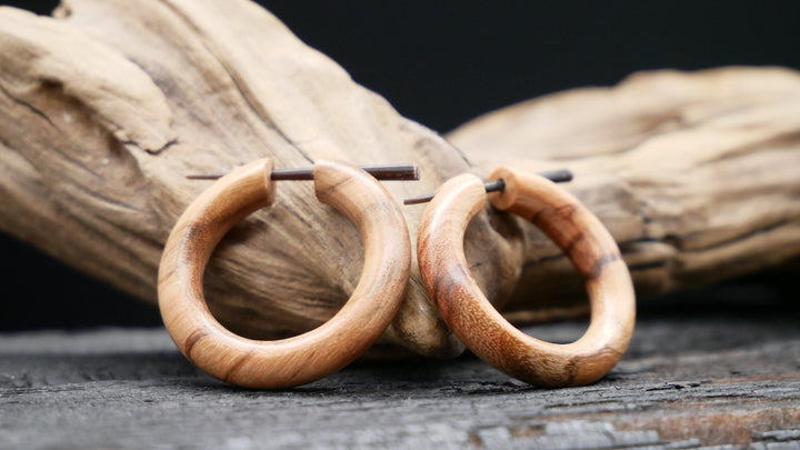Ohrringe aus Holz Handarbeit - II-8