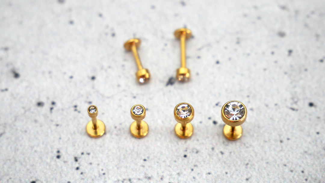 Gold Piercing/Labret/Medusa Chirurgenstahl - 1C/18