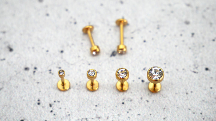 Gold Piercing/Labret/Medusa Chirurgenstahl - 1C/18