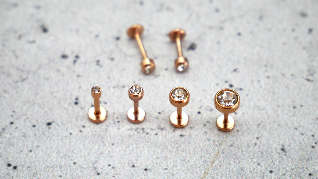 Rosegold Piercing/Labret/Medusa Chirurgenstahl - 1C/19