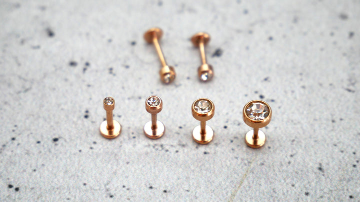 Rosegold Piercing/Labret/Medusa Chirurgenstahl - 1C/19